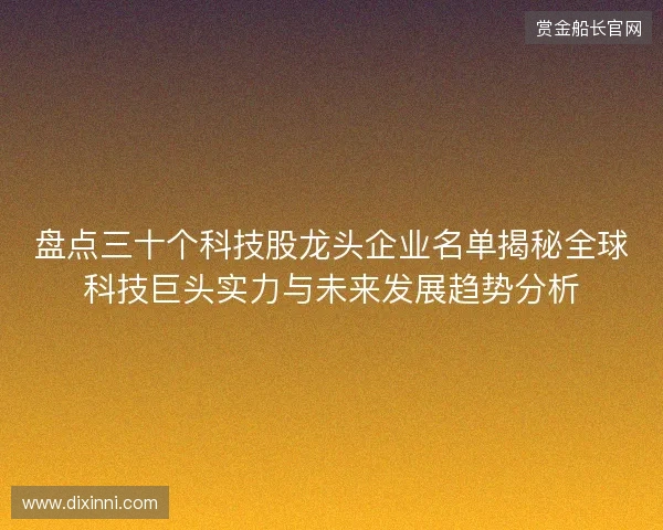 盘点三十个科技股龙头企业名单揭秘全球科技巨头实力与未来发展趋势分析 盘点三十个科技股龙头企业名单揭秘全球科技巨头实力与未来发展趋势分析